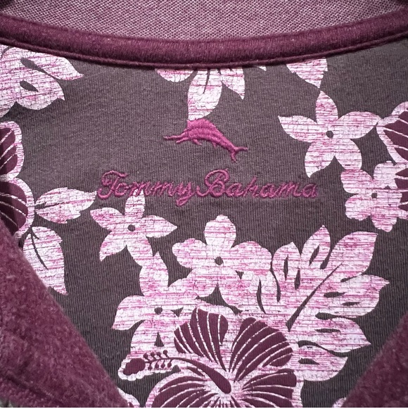 Tommy Bahama Men's Burgundy Zip-Up Sweater - Picture 2 of 5